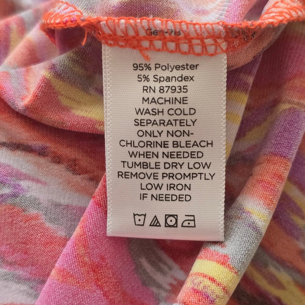 Susan Graver Top Womens Plus Size 1X Multicolor Liquid Knit Sleeveless Colorful - Picture 4 of 9